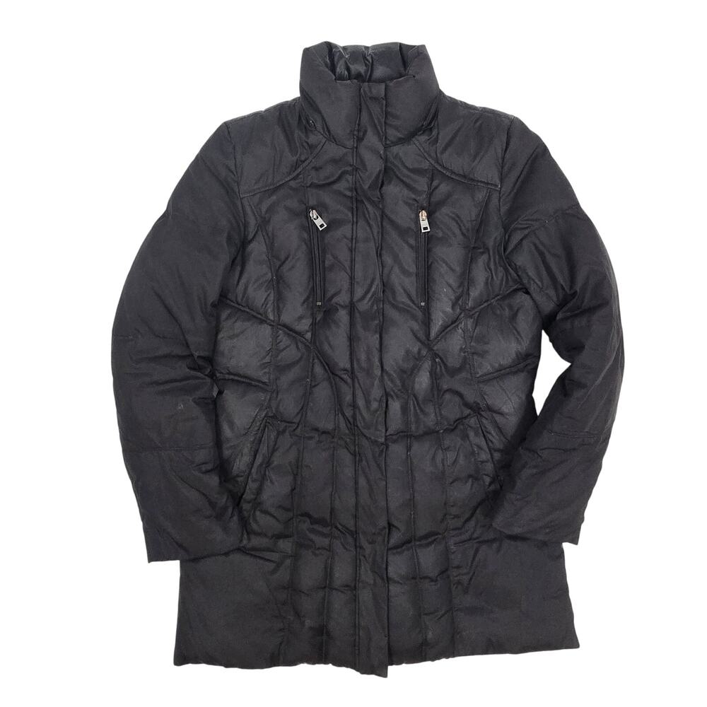 Marc New York Down Quilted Puffer Parka Womens Small Winter Coat Neutral